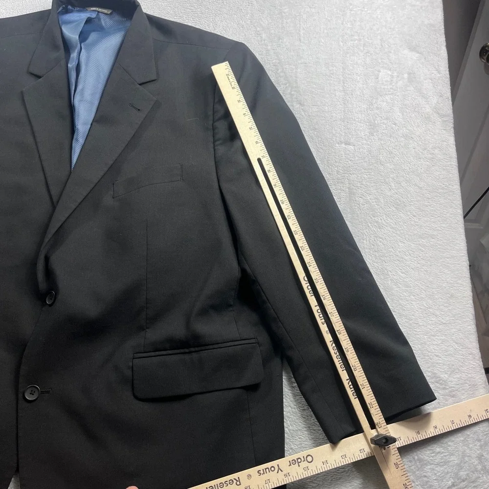 Oak Hill Perfect Fit by DXL Mens Black 2 Button Blazer‎ Suit Jacket Size 50 PR